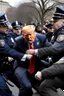 Placeholder: president donald trump being beaten by police for resisting