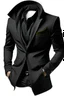 Placeholder: ebossy Man's Stylish Detachable Hooded Slim 2 Button Casual Blazer Jacket