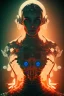 Placeholder: portrait photography of an ethereal mummy sofia bruttela, Fire theme art, Dark moody night atmosphere, 8K, close-up face, anatomically perfect face, ignore NSFW, steampunk, brutal, ,apocalypse, set , cyborg,