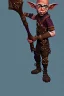 Placeholder: goblin holding axe, city:0.9, steampunk style