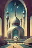 Placeholder: mosque 70s sci fi art