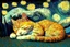 Placeholder: cute sleeping cat in van gogh style