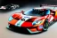 Placeholder: a true-to-life 2016 ford gt race car, pen and color marker, centered, intricate, extreme detailed, photorealism, center view, race track background, pivot on ford, painting by cheryl kelley