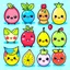 Placeholder: create a cute kawaii fruits clipart