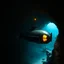 Placeholder: lord of the rings, fantasy, handmade submarine travelling through an underwater cave, dark