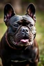 Placeholder: Portrait of a dark bulldog dark skin male
