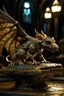 Placeholder: terrifying winged rat sculpture with rattle snake head on underground bone bridge, in the style of fantasy movies, photorealistic, shot on Hasselblad h6d-400c, zeiss prime lens, bokeh like f/0.8, tilt-shift lens 8k, high detail, smooth render, down-light, unreal engine 5, cinema 4d, HDR, dust effect, vivid colors