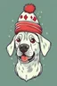 Placeholder: cachorro 2d com gorro de natal 2d