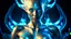 Placeholder: A Photograph with bioluminescent and luminous artistic style photo a alien woman. Full body.An curvy model with translucent irredescent skin showcases an alluring,perfect face in ultra-realistic detail. Blue eyes.The composition imitates a cinematic movie with dazzling,golden and silver light effects.The intricate details, sharp focus, and crystal-clear skin create a highly detailed,studio photo that is as mesmerizing as the works of Carne Griffiths and Ralph Horsley.ultra hd