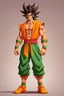 Placeholder: Full Body, Male Tiefling, monk, body shape as Broly, boxer pose, goku colour theme