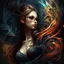 Placeholder: 3d . beautiful woman. midium dark shadows. Alex Maleev