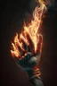 Placeholder: Hand with fire