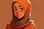 Placeholder: Amina Wearing the Hijab: Illustrate the moment Amina puts on the hijab for the first time. Capture her emotions and newfound confidence.