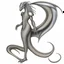 Placeholder: A dragonoid human with silver scales along with a long, flexible tail