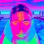 Placeholder: Vaporwave pool person