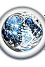 Placeholder: art for one full shiny moon, white background, cartoon style, no shadows.