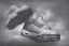 Placeholder: Jordan 3 sneaker on the clouds volumetric lighting