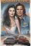 Placeholder: Movie poster - text "ROADKILL" - Lynda Carter and Fabio Lanzoni, Don't Trust Anybody, oil on canvas, in the art style of Roadkill,