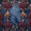 Placeholder: Hyper Realistic navy-blue & maroon marble & damask texture with rustic background & vignette effect