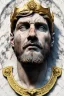 Placeholder: Ultra Realistic image, Roman sculpture, white marble material, Lionel Messi, gold Laurel leaves wreath, god crown, baroque ornaments, one gold star in heart, sun ornament, sun rays background, chisel style, waist up portrait, emperor style, epic, celestial, cinematic lighting, God light, god rays, 4k resolution, smooth details, ornate details, soft lighting, unreal engine 5, art station, substance 3d.