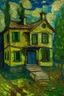 Placeholder: Portrait of a magic house by Van Gogh