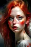 Placeholder: prompt: An image of a red-haired beautiful girl in the style of Mike Worrall, Stefan Gesell, Anton Semenov, Arthur Boyd, Gerald Scarfe, Wlad Safronow, Yves Tanguy and Christine Ellger. Style airbrush art with very soft muted colours and a hazy atmosphere. Bold oil paintings with thick brushstrokes and spots --ar 16:9