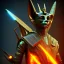 Placeholder: A portrait post-apocalypse of Jackal Egyptian God Anubis ,in a sin city pyramid, sci-fi fantasy style, volumetric lighting, particales,highly detailed,cinamatic,8k,3D,fire and black deep colours,ignore NSFW.