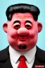 Placeholder: Waist up muppet Portrait, Kim Jong-un muppet doll, black suit, photo studio, red background, unreal engine 5, concept art, art station, god lights, ray tracing, RTX, lumen lighting, ultra detail, volumetric lighting, 3d.