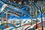 Placeholder: A white dream realm with shooting stars designed in Australian aboriginal art painted by Pablo Picasso