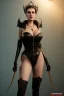 Placeholder: Lana Turner as evil queen in black leather, leather, busty, cleavage, angry, stern look. character design by cory loftis, fenghua zhong, ryohei hase, ismail inceoglu and ruan jia. unreal engine 5, artistic lighting, highly detailed, photorealistic, fantasy