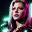 Placeholder: Actress, young Katheryn Winnick, android woman, little dron fly, neon ambient, gradient, clean skin, circuits, leather coat, cyber punk, neon, army, tubes, blood, portrait, studio photo, unreal engine 5, smooth color, 16 bit, god lights, ray tracing, RTX, lumen lighting, ultra deatail, volumetric lighting, 3d, finely drawn, hd.