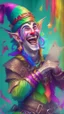 Placeholder: elf bard laugh colorful