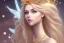 Placeholder: smiling, beautiful, soft,smiling, straight and long blonde hair, dewy and shiny atmosphere, diamond crown, long fairy wings in the back, full head, curly hair, golden veil clothes