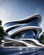 Placeholder: Edificio estilo Zaha Hadid, calidad ultra, hiperdetallado 12k