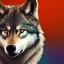 Placeholder: Wolf, red, orange, yellow, green, blue, purple, masterpiece, expert, 8K, hyperrealism, sharp focus, cinematic lighting