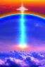 Placeholder: intergalactic very beautiful ufo rainbow futurist paysage