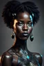 Placeholder: Beautiful young black Panter woman humanoid