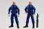 Placeholder: Mike Pence G.I. Joe toy Doll figure With a pistol space force Blue fabric uniform, black Moonboots