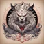 Placeholder: Mythic Beast Hati in japanese art style