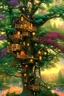 Placeholder: A beautiful treehouse, microscopic image by electron microscope, art by Thomas kinkade