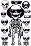 Placeholder: skeleton whit cool sunglasses, GG emotes, sprite sheet