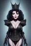 Placeholder: Joan Collins as evil queen in black leather, leather, busty, cleavage, angry, stern look. character design by cory loftis, fenghua zhong, ryohei hase, ismail inceoglu and ruan jia. unreal engine 5, artistic lighting, highly detailed, photorealistic, fantasy