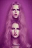 Placeholder: Danish singer MØ face, style viking, high light ,purple tones