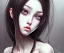 Placeholder: girl, sad, depressed, empty, black hair, long hair, brown eyes, portrait