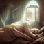 Placeholder: large, humanoid cockroach asleep in bed, 8k resolution, high-quality, fine-detail, intricate, detailed matte, digital art, volumetric lighting, illustration, 3D octane render, brian froud, howard lyon, selina french, anna dittmann, annie stokes, lisa parker, greg rutowski