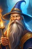 Placeholder: Wizard with majestic beard and pointy hat doing wizard stuff