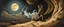Placeholder: master oil painting by Rembrandt, good afternoon clay moon chill hyper zebra smoking trickster golem peeking out of a sand twister whirlwind cocoon