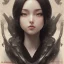 Placeholder: detailed anime young adult woman posing, black short long hair, intricate, yandere, full body portrait, keep head in frame, preserve hands, 8k, black japanese motif, concept art, highly detailed, digital painting, concept art, sharp focus, illustration, WLOP and greg rutkowski and alphonse mucha and artgerm and yanjun Chen and Junji ito and Makoto Shinkai, HDR, octane rendering