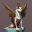 Placeholder: A cute friendly gargoyle pet with goat horns and wings Nick Harris style