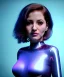 Placeholder: Artist, young gloria estefan, android woman, sweet, clean skin, short hair, circuits, ghost in the shell, latex coat, feather, cyber punk, neon, bamboo, blood, portrait, studio photo, unreal engine 5, soft color, 16 bit, god lights, ray tracing, RTX, lumen lighting, ultra deatail, volumetric lighting, 3d, finely drawn, hd.